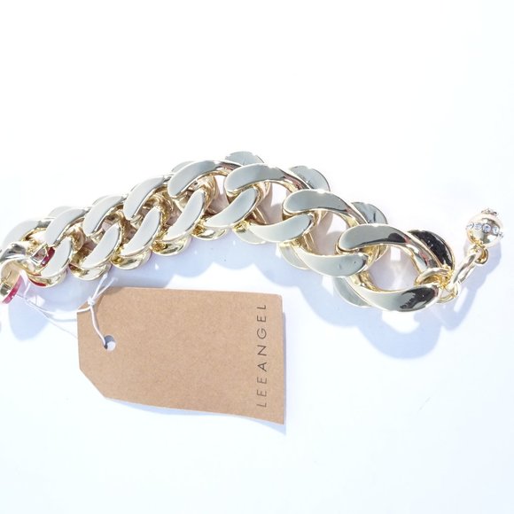 Lee Angel  Half-Moon Howlite and Steel bracelet NWT 198 - Picture 7 of 7